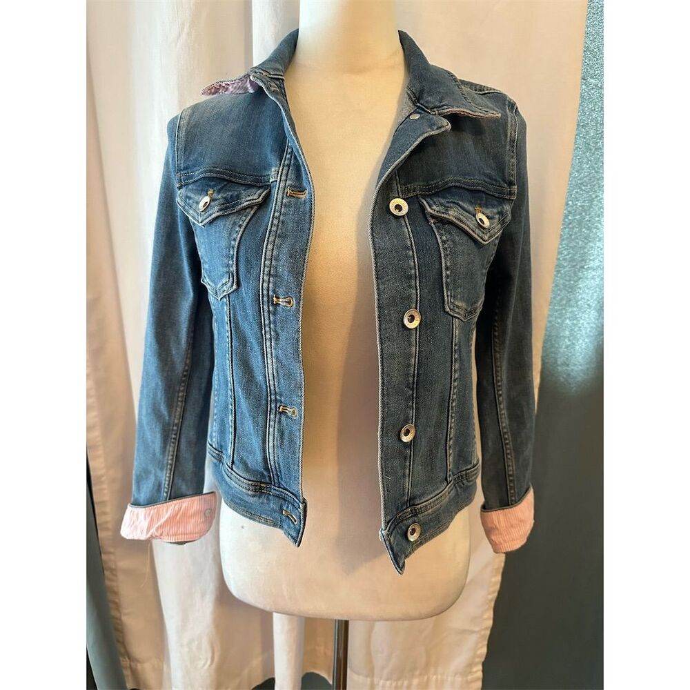 Vineyard Vines Juniors' Blue Denim Jacket XXS Button Front Casual